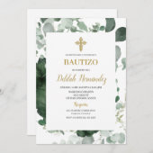 Grünrahmen - Taufveranstaltung Einladung (Vorne/Hinten)