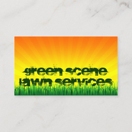 Grünrasendienste Visitenkarte (Rückseite)