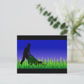 Grünrasenpflege Postkarte (Stehend Vorderseite)