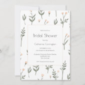 Grünrosa Brautparty Einladung (Vorderseite)