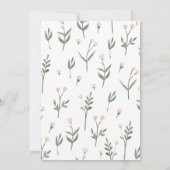 Grünrosa Brautparty Einladung (Rückseite)