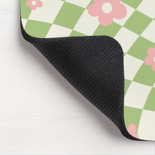 Grünrosa Gelb Mousepad (Ecke)