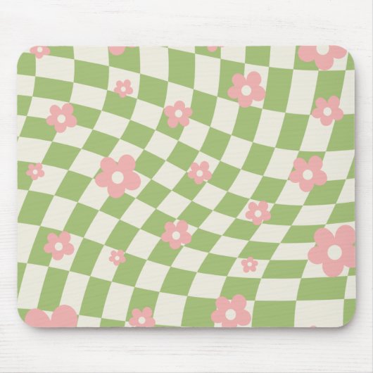 Grünrosa Gelb Mousepad (Vorne)