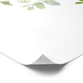 Grünrosa goldenes Mädchen Sprinkle Begrüßungszeich Poster (Ecke)