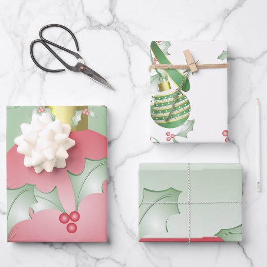 Grünrosa-Karosserien Geschenkpapier Set (Vorderseite)