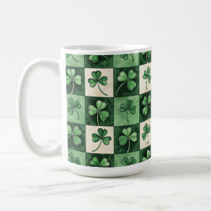GRÜNSCHATTIERUNGEN IRISCH KELTISCHE SHAMROCKS KAFFEETASSE