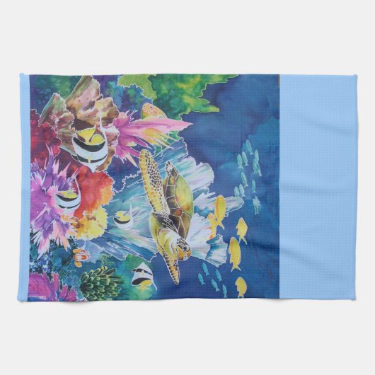 Grünschildkröte Geschirrtuch (Horizontal)