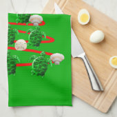 Grünschildkröten Weihnachtsbaum Handtuch (Viertel Falte)
