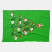 Grünschildkröten Weihnachtsbaum Handtuch (Horizontal)