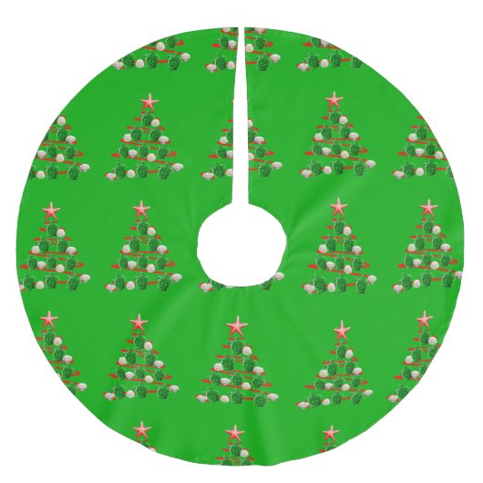 Grünschildkröten Weihnachtsbaum Polyester Weihnachtsbaumdecke (Vorderseite)