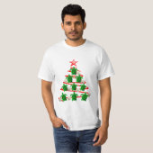 Grünschildkröten Weihnachtsbaum T-Shirt (Vorne ganz)