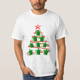 Grünschildkröten Weihnachtsbaum T-Shirt