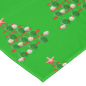 Grünschildkröten Weihnachtsbaum Tischdecke (Schrägansicht)