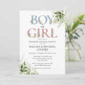 Grünschreiben von Jungen oder Mädchen — Party Einladung (Stehend Vorderseite)