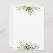 Grünschreiben von Jungen oder Mädchen — Party Einladung (Rückseite)