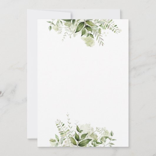 Grünschreiben von Jungen oder Mädchen — Party Einladung (Rückseite)