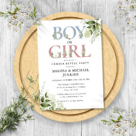 Grünschreiben von Jungen oder Mädchen — Party Einladung