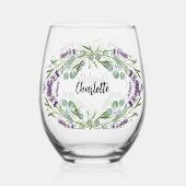 Grünschrift des Grüns der Eukalyptus Weinglas Ohne Stiel (Vorderseite)