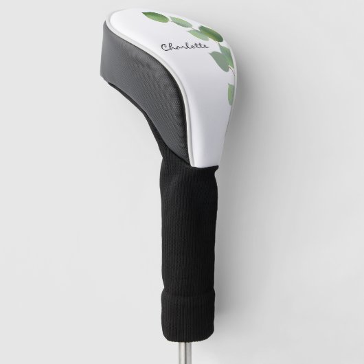 Grünschrift Eukalyptus Golf Headcover (angewinkelt)