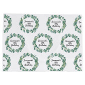 Grünschrift für Eukalyptusgrün Große Geschenktüte (Rückseite)