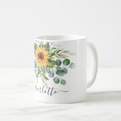 Grünschrift für Eukalyptusgrün Kaffeetasse (VorderseiteRechts)