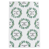 Grünschrift für Eukalyptusgrün Mittlere Geschenktüte (Vorderseite)