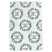 Grünschrift für Eukalyptusgrün Mittlere Geschenktüte (Rückseite)