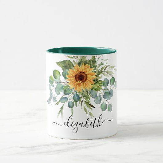 Grünschrift für Eukalyptusgrün Tasse (Zentrum)