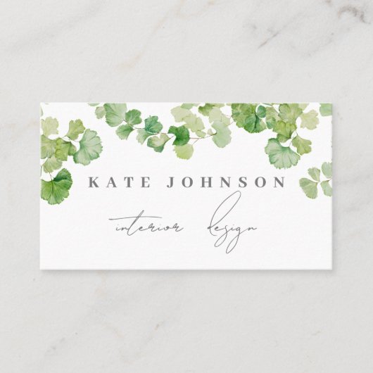 Grünschrift Script QR Code Social Media Visitenkarte (Vorderseite)