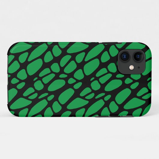 Grünschwarz Abstraktes Bio Hautmuster Case-Mate iPhone Hülle (Rückseite (Horizontal))