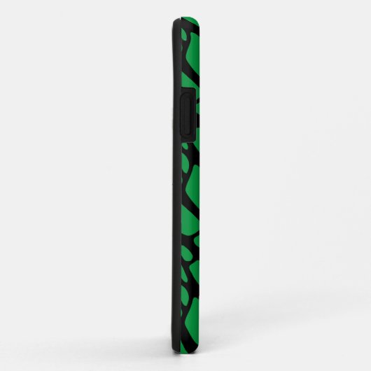 Grünschwarz Abstraktes Bio Hautmuster Case-Mate iPhone Hülle (Hinten/Rechts)