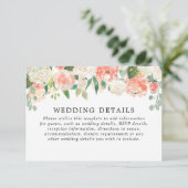 Grünsommerfrühlings-Hochzeitsdetails des Begleitkarte (Stehend Vorderseite)