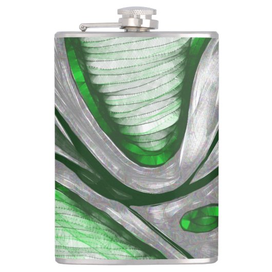 Grünstahl Flachmann (Vorderseite)