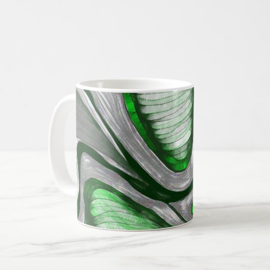 Grünstahl Kaffeetasse (Vorderseite Links)