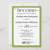 Grünstreifen Einfache Christliche Hochzeitseinladu Einladung (Vorderseite)