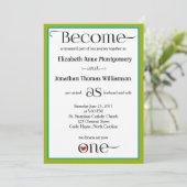 Grünstreifen Einfache Christliche Hochzeitseinladu Einladung (Stehend Vorderseite)