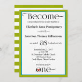 Grünstreifen Einfache Christliche Hochzeitseinladu Einladung (Vorne/Hinten)