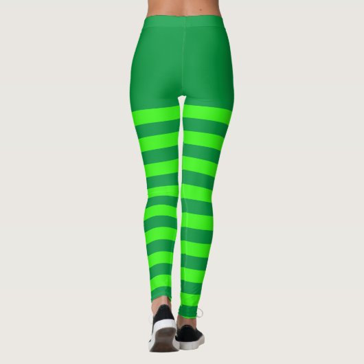 Grünstreifen Leggings (Rückseite)