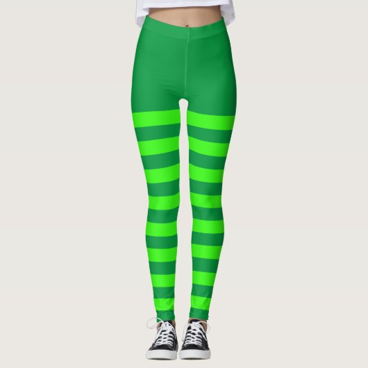 Grünstreifen Leggings (Vorderseite)