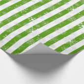 Grünstreifen und Schneeflocken Geschenkpapier (Ecke)