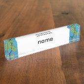 Grüntafel Namensplakette (Seite)