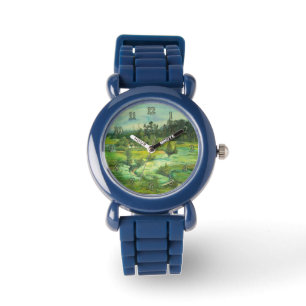 Grüntal-Malerei Wasserfarbe Armbanduhr