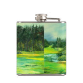 Grüntal-Malerei Wasserfarbe Flachmann (Rückseite)