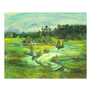 Grüntal-Malerei Wasserfarbe Fotodruck