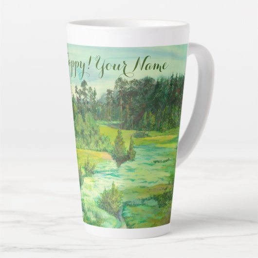 Grüntal-Malerei Wasserfarbe Milchtasse (Rechte Ecke)