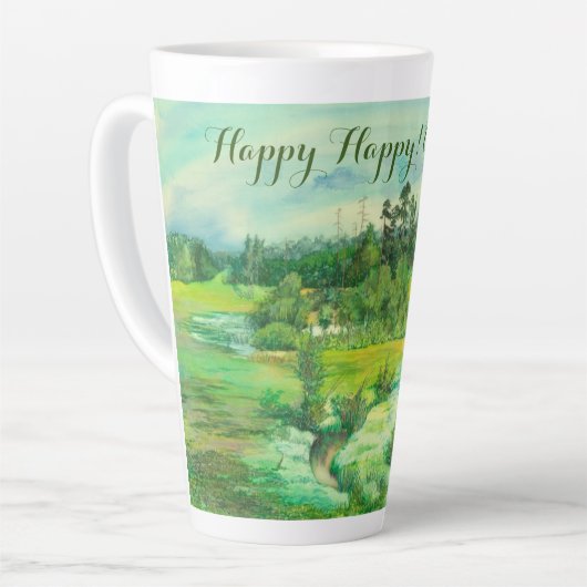 Grüntal-Malerei Wasserfarbe Milchtasse (Linke Ecke)