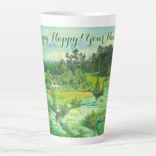 Grüntal-Malerei Wasserfarbe Milchtasse (Vorderseite)