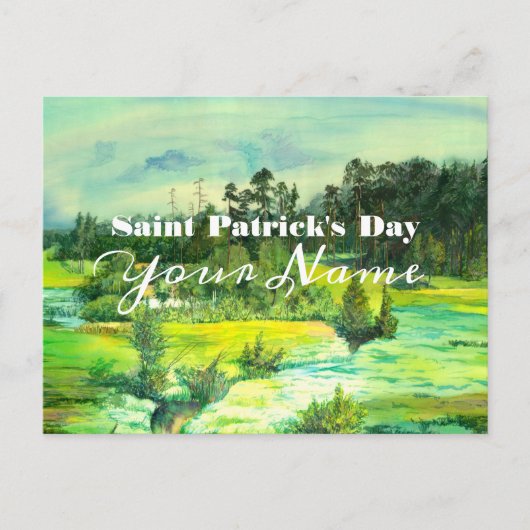 Grüntal-Malerei Wasserfarbe Postkarte (Vorderseite)