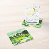 Grüntal-Malerei Wasserfarbe Rechteckiger Pappuntersetzer (Vor Ort)