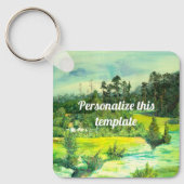 Grüntal-Malerei Wasserfarbe Schlüsselanhänger (Vorderseite)